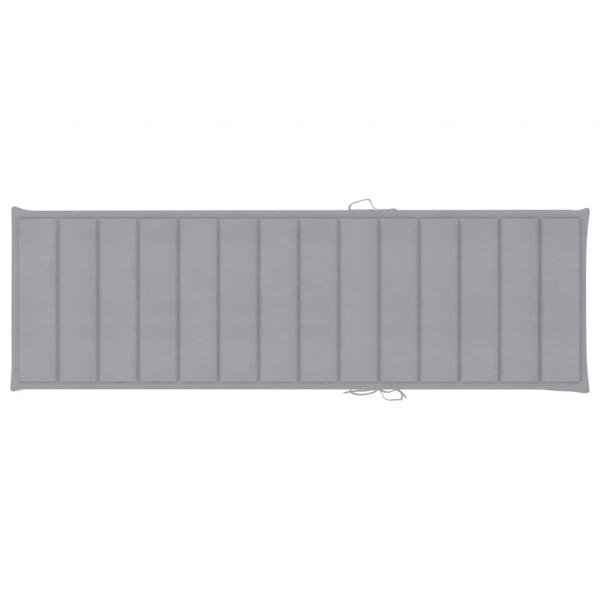 Sonnenliegen-Auflage Grau 200x60x3 cm Oxford-Gewebe