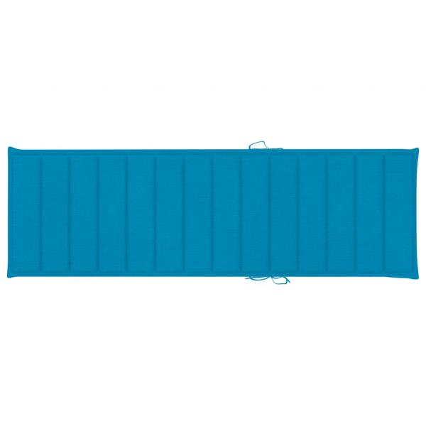 Sonnenliegen-Auflage Blau 200x60x3 cm Oxford-Gewebe