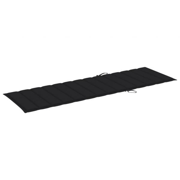 Sonnenliegen-Auflage Schwarz 200x60x3 cm Oxford-Gewebe