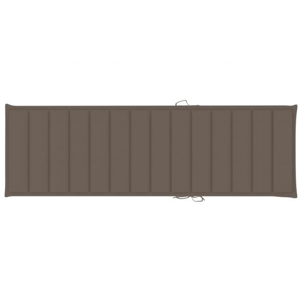 Sonnenliegen-Auflage Taupe 200x60x3 cm Oxford-Gewebe