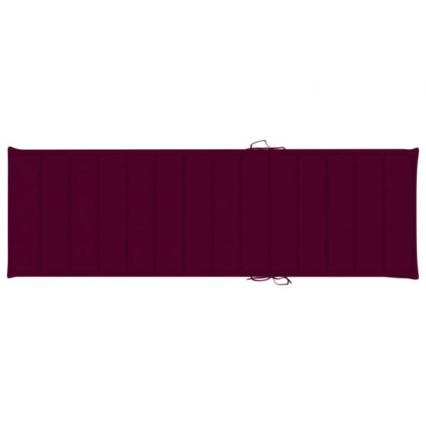 Sonnenliegen-Auflage Weinrot 200x60x3 cm Oxford-Gewebe