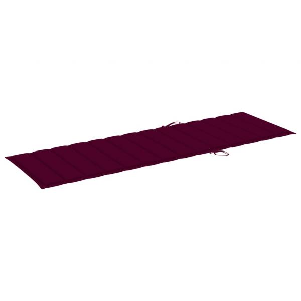 Sonnenliegen-Auflage Weinrot 200x60x3 cm Oxford-Gewebe