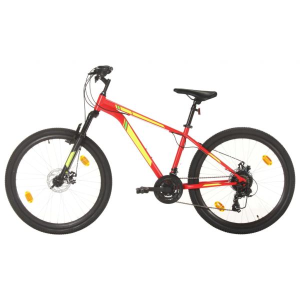 ARDEBO.de - Mountainbike 21 Gang 27,5 Zoll Rad 38 cm Rot