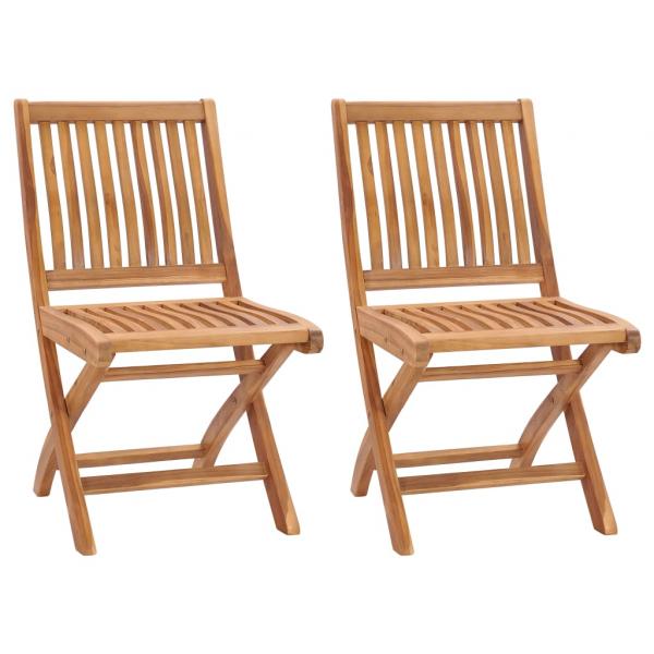 ARDEBO.de - Klappbare Gartenstühle 2 Stk. Massivholz Teak