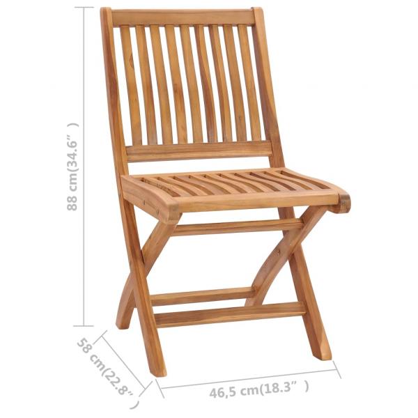 Klappbare Gartenstühle 2 Stk. Massivholz Teak