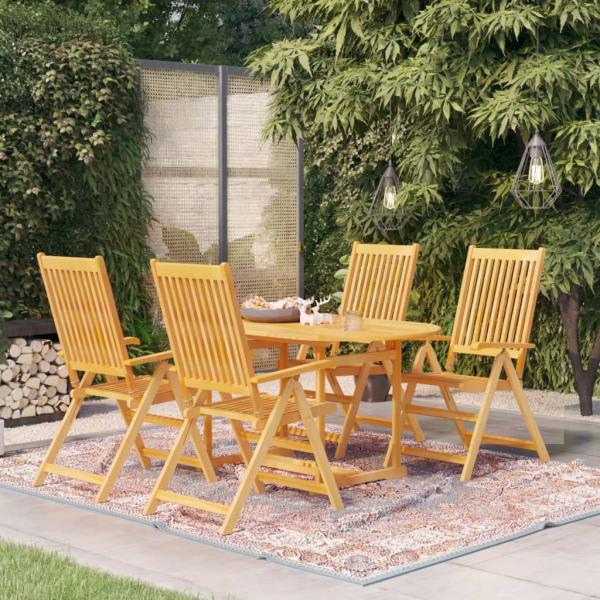 ARDEBO.de - 5-tlg. Garten-Essgruppe Massivholz Teak 