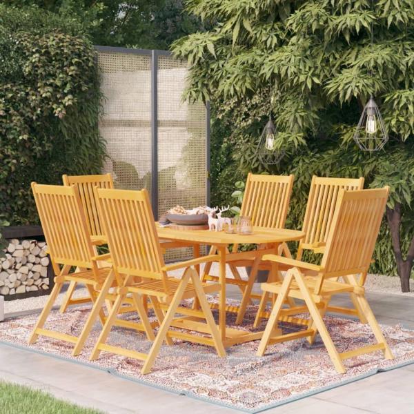 ARDEBO.de - 7-tlg. Garten-Essgruppe Massivholz Teak 