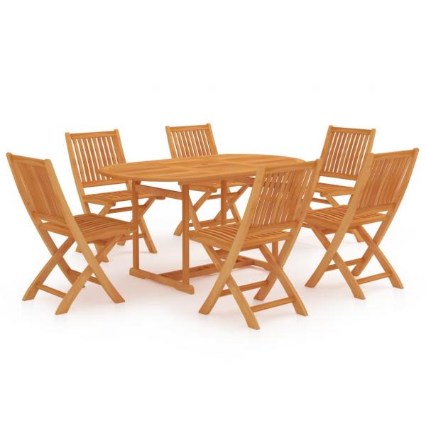 ARDEBO.de - 7-tlg. Garten-Essgruppe Massivholz Teak