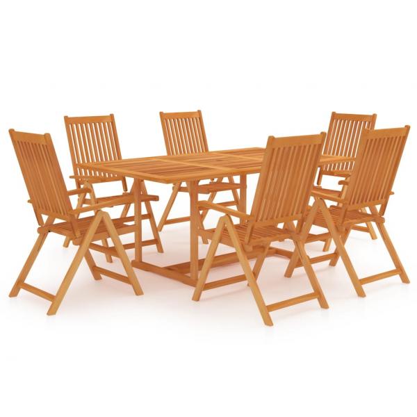 ARDEBO.de - 7-tlg. Garten-Essgruppe Massivholz Teak 