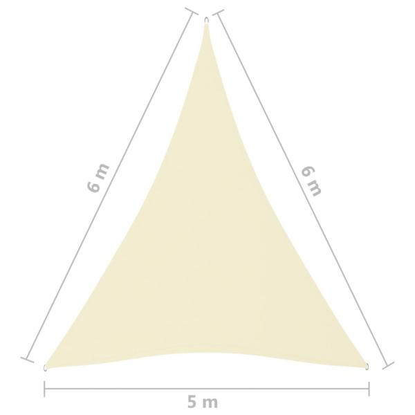 Sonnensegel Oxford-Gewebe Dreieckig 5x6x6 m Creme