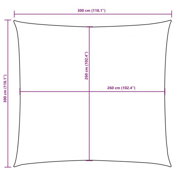 Sonnensegel Oxford-Gewebe Quadratisch 3x3 m Weiß