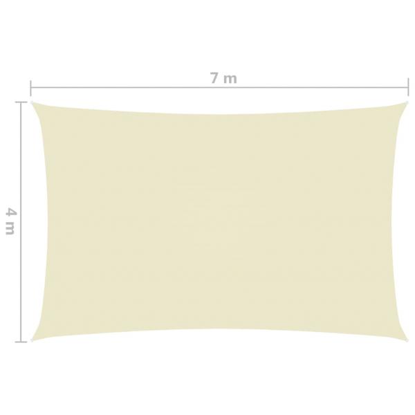 Sonnensegel Oxford-Gewebe Rechteckig 4x7 m Creme