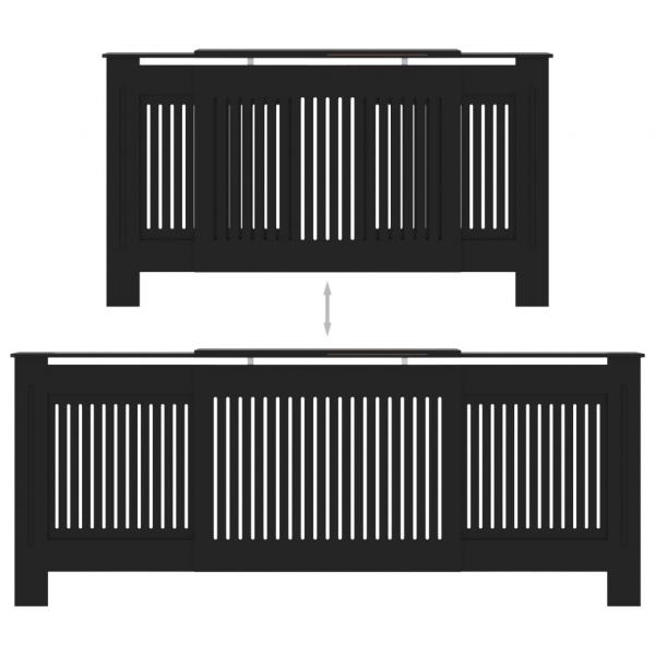 MDF Heizkörperverkleidung Schwarz 205 cm