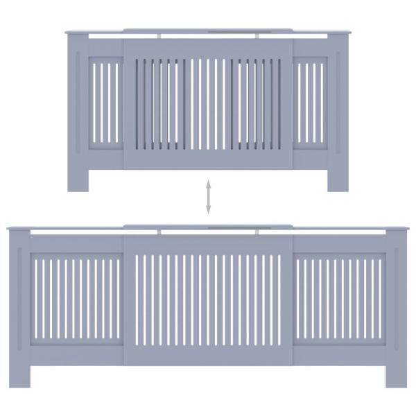 MDF Heizkörperverkleidung Grau 205 cm