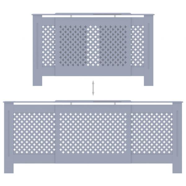 MDF Heizkörperverkleidung Grau 205 cm