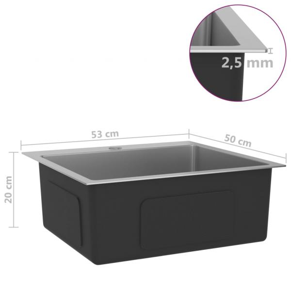 Handgemachte Einbauspüle Edelstahl