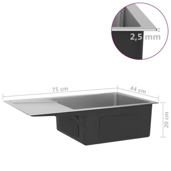 Handgemachte Einbauspüle Edelstahl