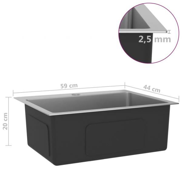 Handgemachte Einbauspüle Edelstahl