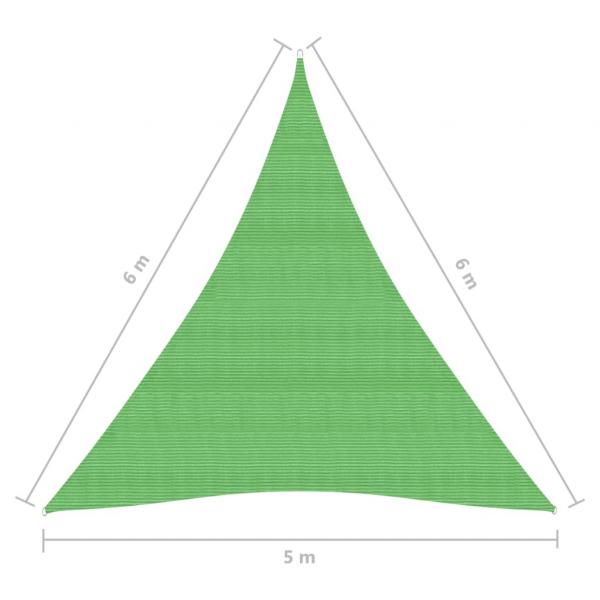 Sonnensegel 160 g/m² Hellgrün 5x6x6 m HDPE