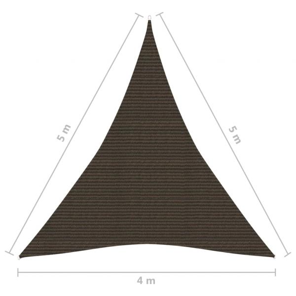 Sonnensegel 160 g/m² Braun 4x5x5 m HDPE