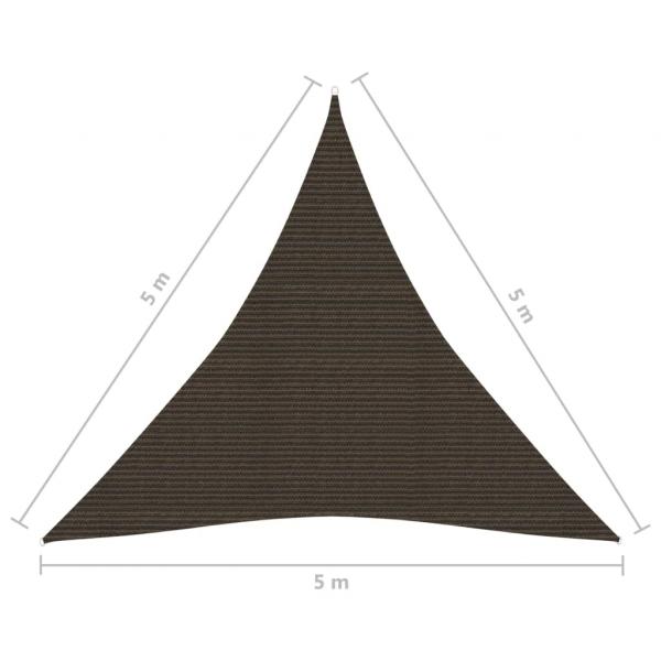 Sonnensegel 160 g/m² Braun 5x5x5 m HDPE