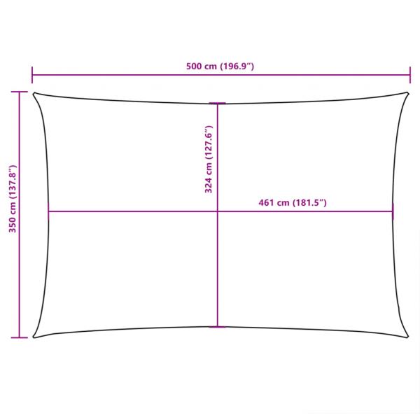 Sonnensegel Oxford-Gewebe Rechteckig 3,5x5 m Anthrazit