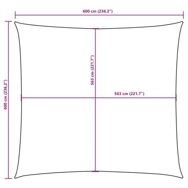 Sonnensegel Oxford-Gewebe Quadratisch 6x6 m Terrakottarot