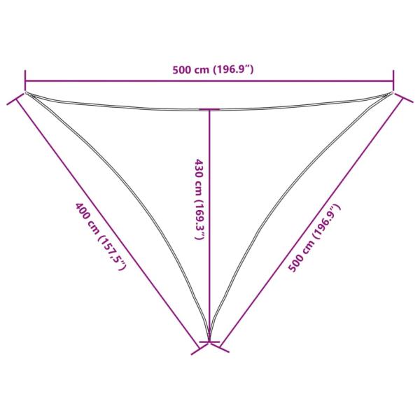 Sonnensegel Oxford-Gewebe Dreieckig 4x5x5 m Braun