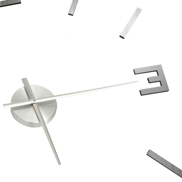 3D-Wanduhr Modernes Design Silbern 100 cm XXL