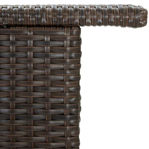 Garten-Bartisch Braun 120x55x110 cm Poly Rattan 