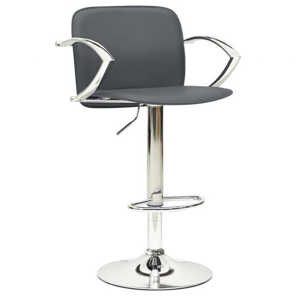 Barhocker 2 Stk. Grau Kunstleder 