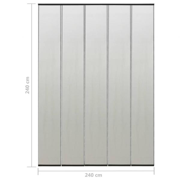 Insektenschutz für Türen 10-tlg. Netzvorhang Schwarz 240x240 cm