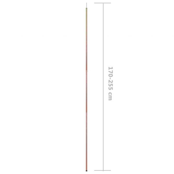 Teleskop-Zeltstangen 170-255 cm 2 Stk. Verzinkter Stahl