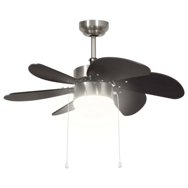 Deckenventilator mit Lampe 76 cm Dunkelbraun