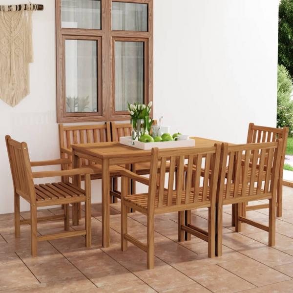 ARDEBO.de - 7-tlg. Garten-Essgruppe Massivholz Teak