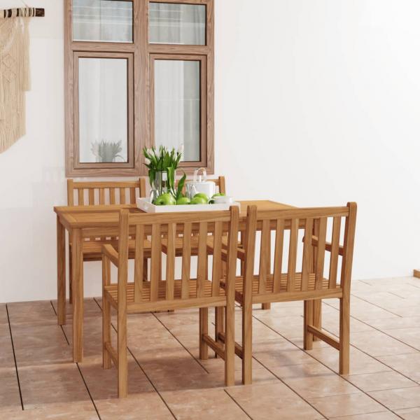 ARDEBO.de - 5-tlg. Garten-Essgruppe Massivholz Teak