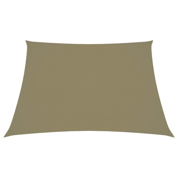 Sonnensegel Oxford-Gewebe Trapezförmig 2/4x3 m Beige