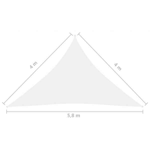 Sonnensegel Oxford-Gewebe Dreieckig 4x4x5,8 m Weiß