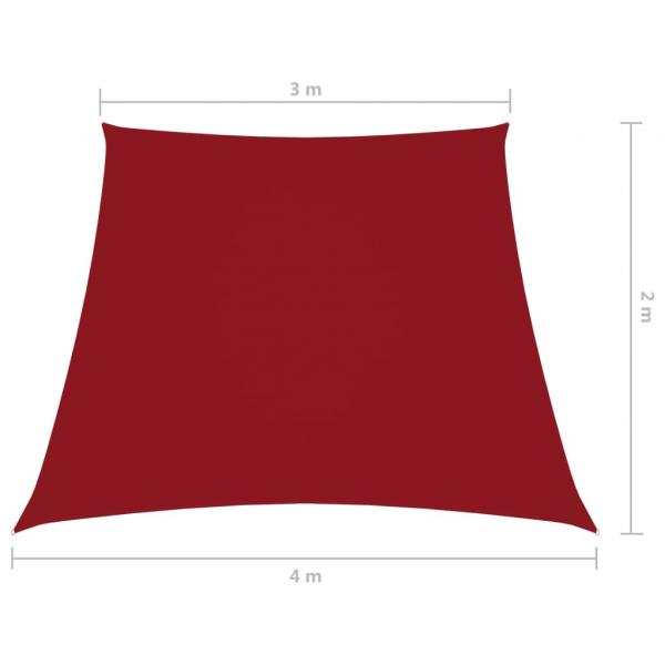 Sonnensegel Oxford-Gewebe Trapezförmig 2/4x3 m Rot