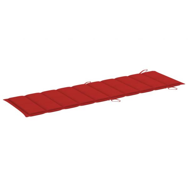 Sonnenliegen-Auflage Rot 186x58x3 cm Oxford-Gewebe