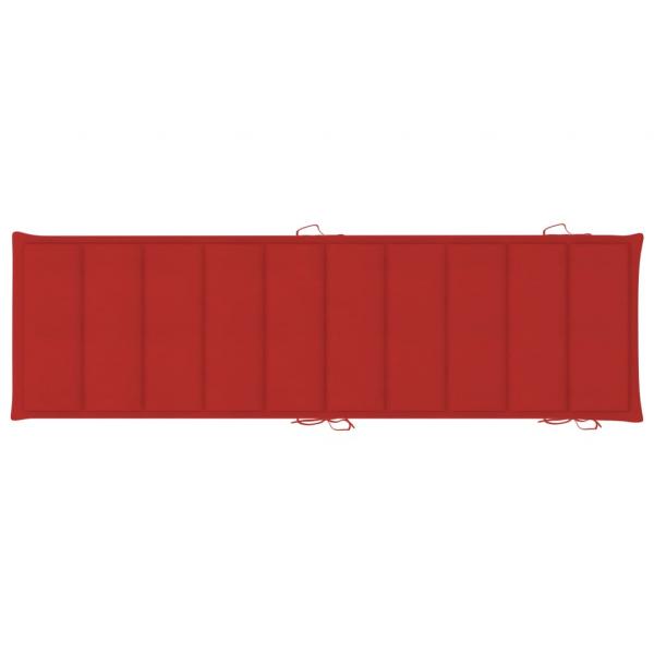 Sonnenliegen-Auflage Rot 186x58x3 cm Oxford-Gewebe