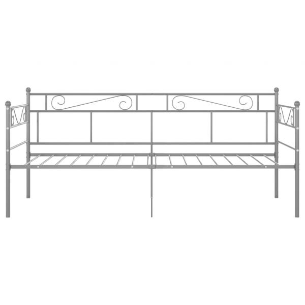 Schlafsofa Bettgestell Grau Metall 90x200 cm