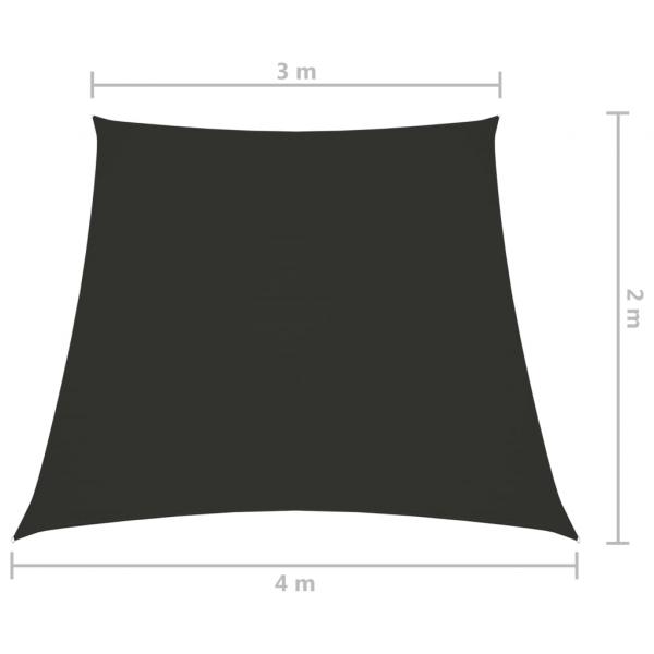 Sonnensegel Oxford-Gewebe Trapezförmig 2/4x3 m Anthrazit