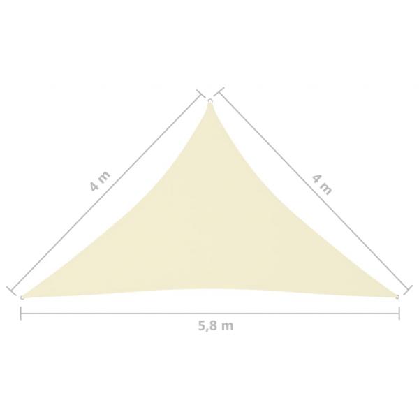 Sonnensegel Oxford-Gewebe Dreieckig 4x4x5,8 m Creme