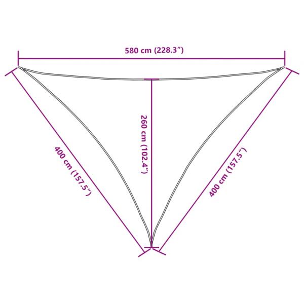 Sonnensegel Oxford-Gewebe Dreieckig 4x4x5,8 m Creme