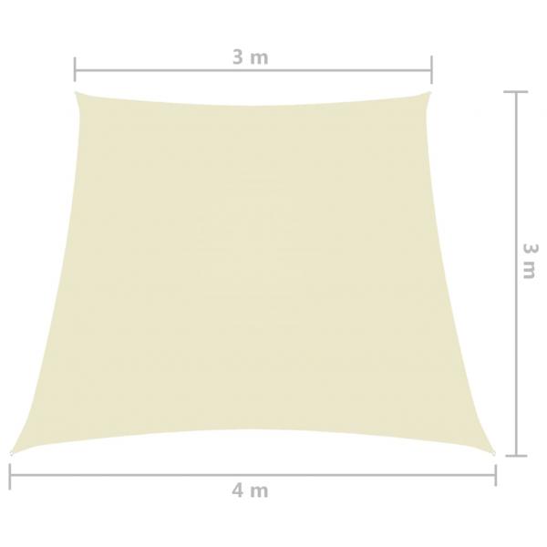 Sonnensegel Oxford-Gewebe Trapezform 3/4x3 m Creme