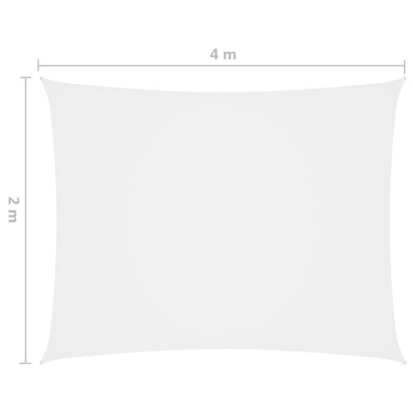 Sonnensegel Oxford-Gewebe Rechteckig 2x4 m Weiß