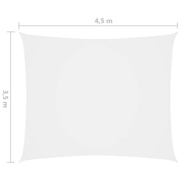 Sonnensegel Oxford-Gewebe Rechteckig 3,5x4,5 m Weiß