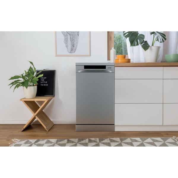 Gorenje GS541D10X Standgeschirrspüler, 45 cm breit, 11 Maßgedecke, Startzeitvorwahl, Restzeitanzeige, TotalDry, silber