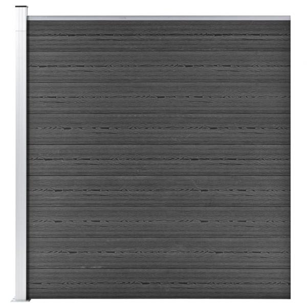 ARDEBO.de - Zaunelement WPC 175x186 cm Schwarz